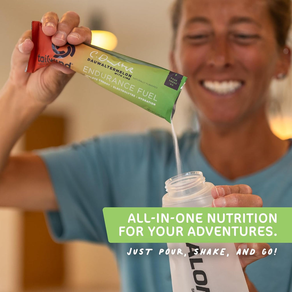 Tailwind Nutrition Endurance Fuel, Grab-and-Go Sports Drink Powder Mix with Electrolytes, Non-GMO, Free of Soy, Dairy, and Gluten, Vegan-Friendly, Dauwaltermelon, Pack of 12