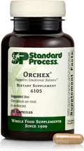 Standard Process Inc. Orchex - Whole Food Nervous System Supplements, Cholesterol, Mental Clarity and Emotional Support with Soy Protein, Ascorbic Acid, Calcium Lactate, Wheat Germ - 90 Capsules