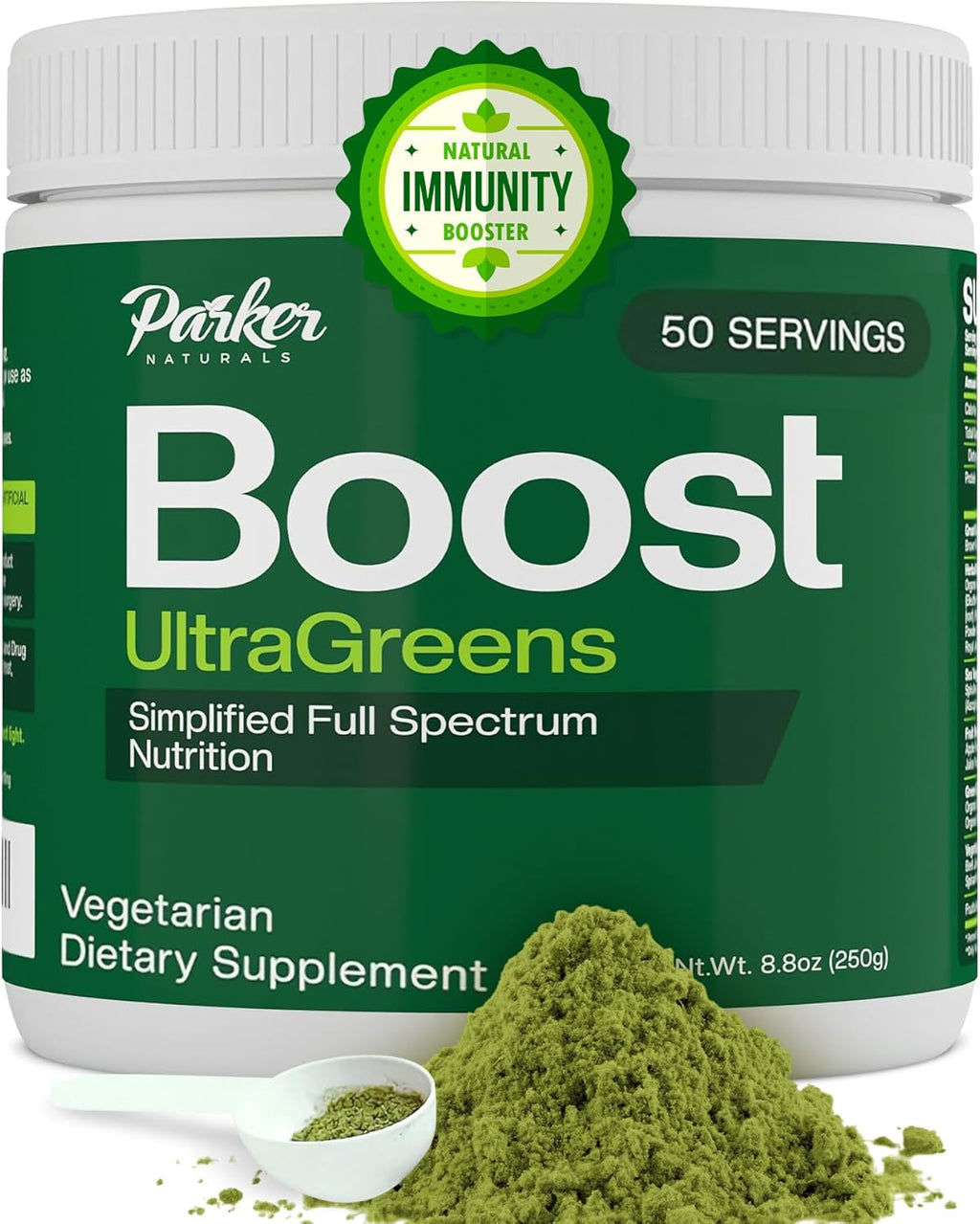 Greens Superfood Powder 50 Servings – Boost UltraGreens Super Greens Powder – Organic Spirulina, Grasses & Antioxidants | Premium Superfood for Daily Energy | Detox & Whole-Body Wellness