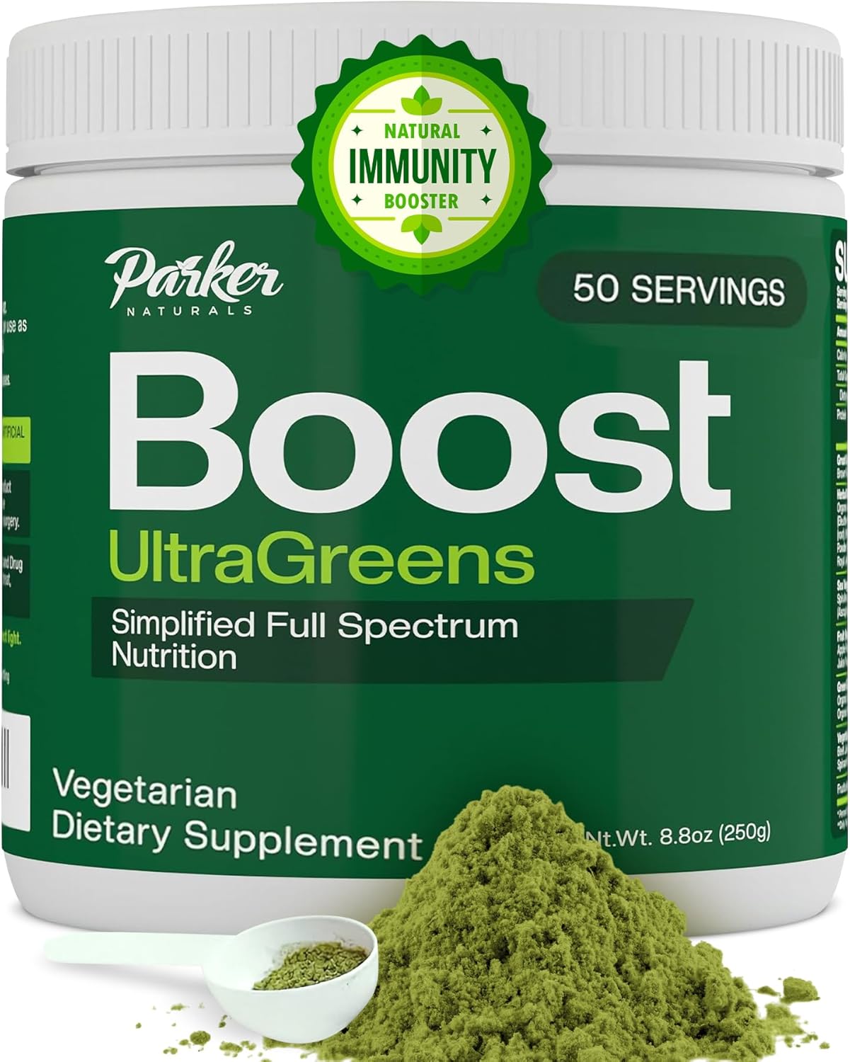 Greens Superfood Powder 50 Servings – Boost UltraGreens Super Greens Powder – Organic Spirulina, Grasses & Antioxidants | Premium Superfood for Daily Energy | Detox & Whole-Body Wellness