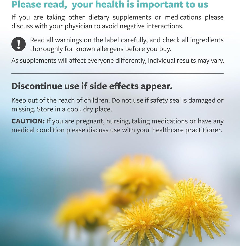 USDA Organic Dandelion Root Extract - High Potency 10:1 Dandelion Root Supplement with 5000mg Herbal Equivalent Strength for Liver Cleanse Detox & Repair Support - Vegan & Non-GMO (2 Month Supply)
