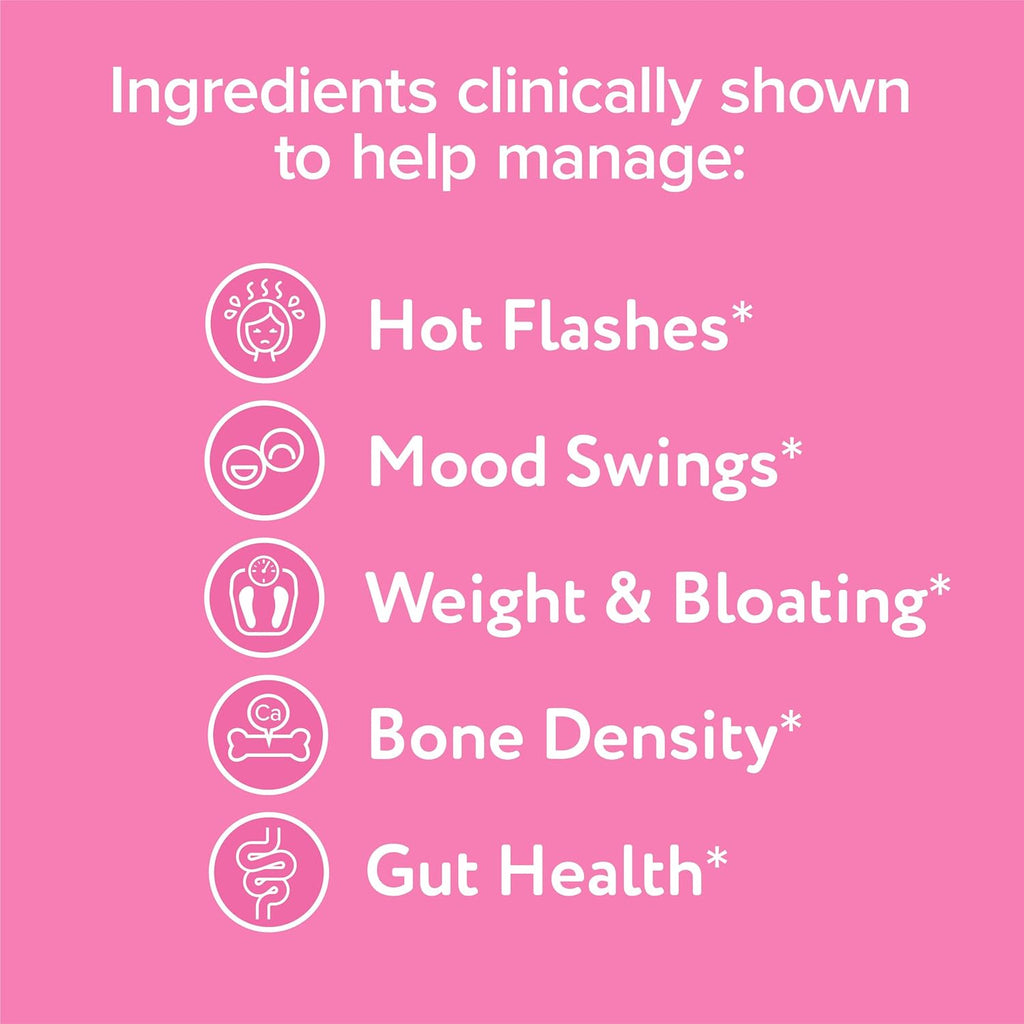 Florajen Triple-Action Menopause Probiotic - Hormonal Balance, Hot Flash, & Mood Swing Relief - Weight Management & Digestive Support - Featuring Berberine, Black Cohosh, & Botanical - 30 Capsules