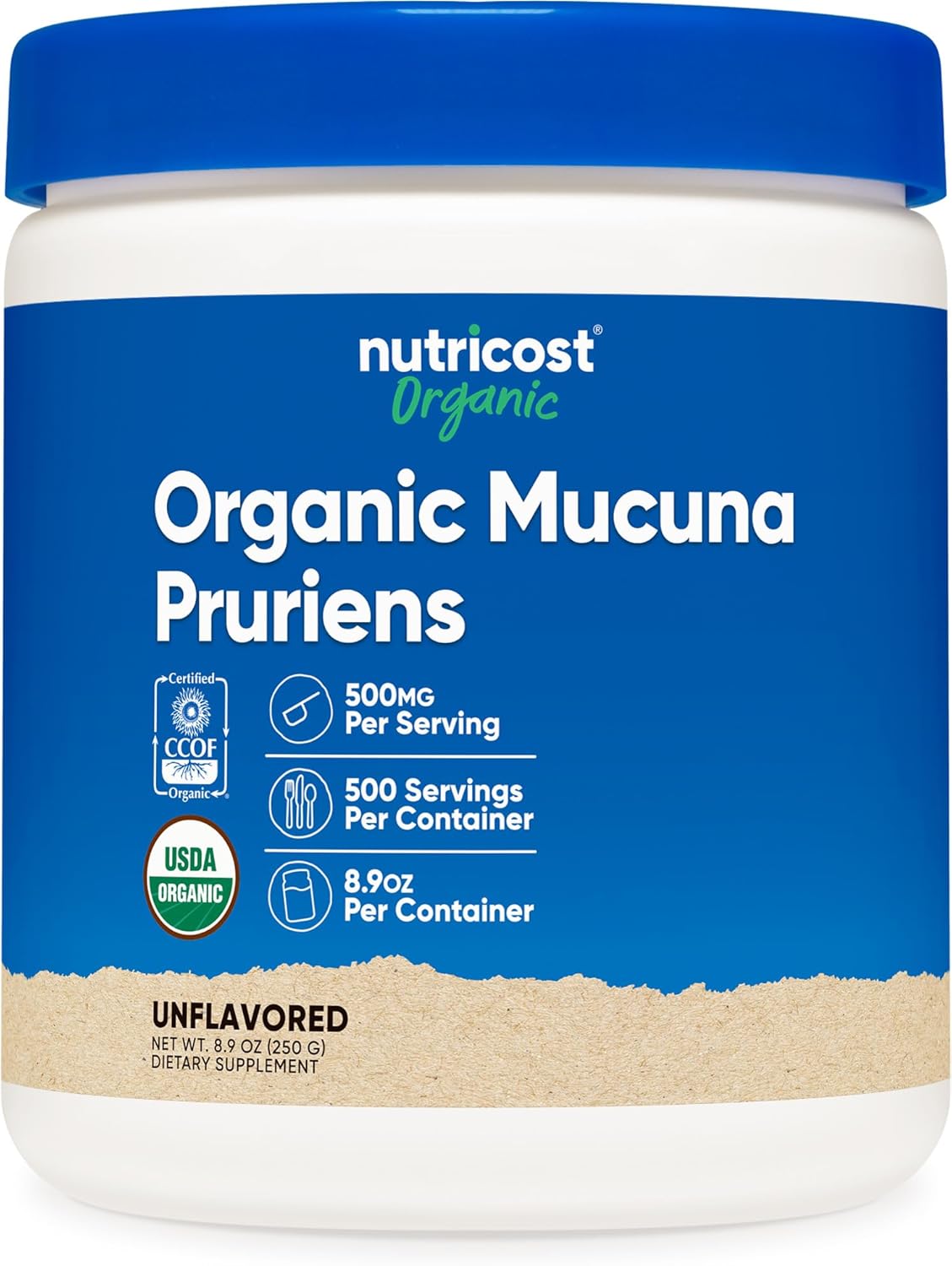 Nutricost Organic Mucuna Pruriens Powder (250 Grams) - Gluten Free, Non-GMO & Vegetarian Friendly