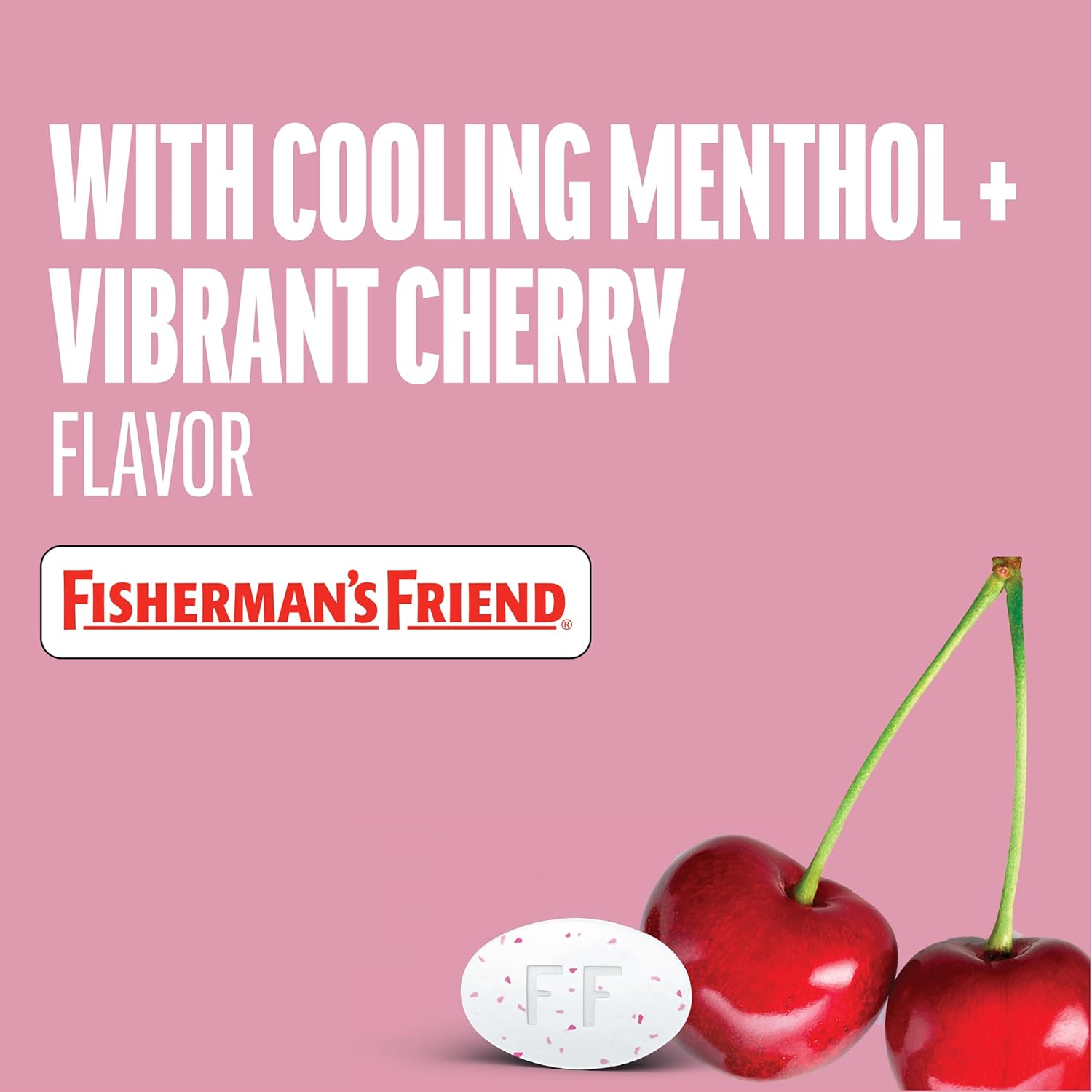 Fisherman's Friend Cough Drops, Cough Suppressant and Sore Throat Lozenges, Sugar Free Cherry, 6.9mg Menthol, 240 Drops (6 Packs of 40)