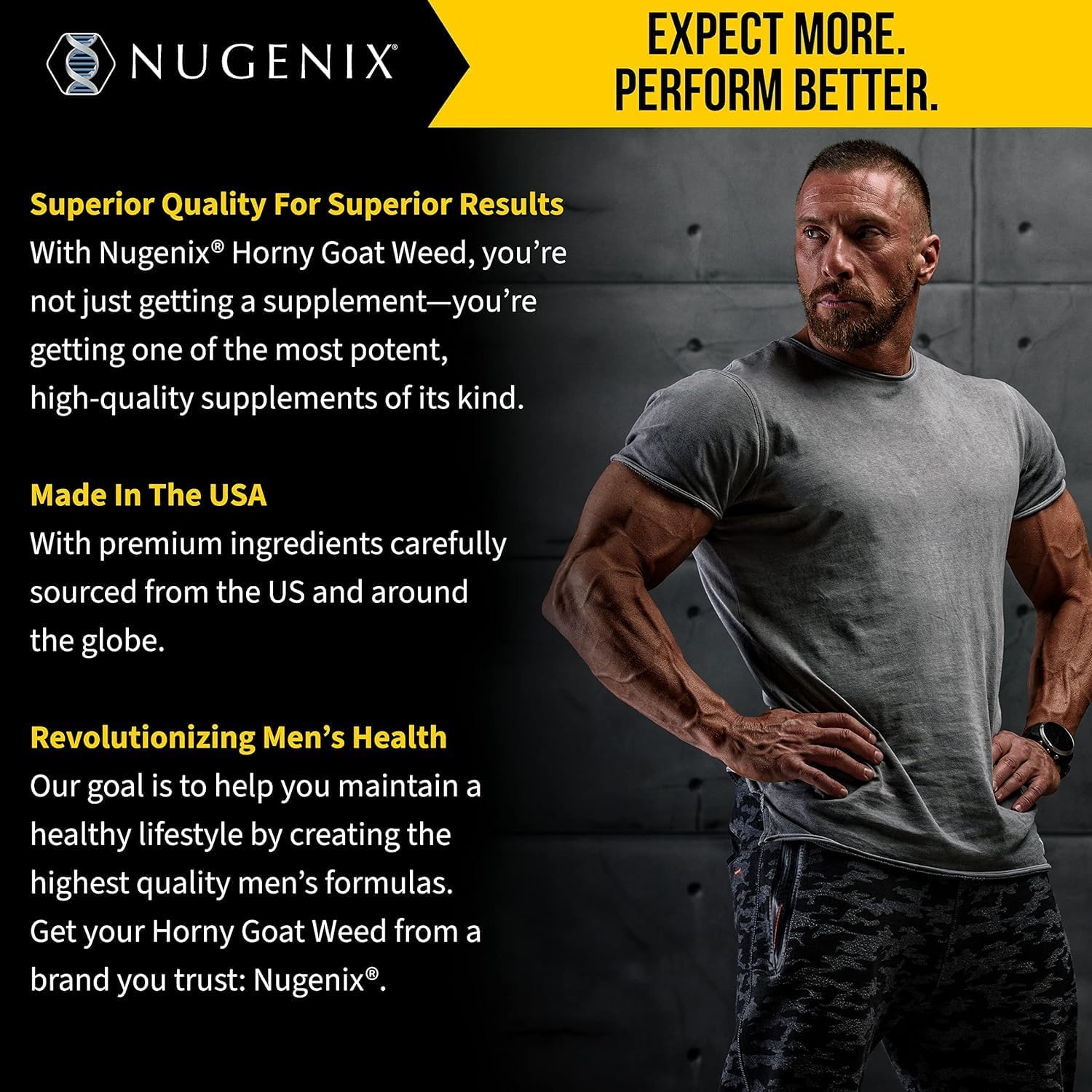 Nugenix Essentials Horny Goat Weed Extract - Epimedium Extract - 30 Capsules