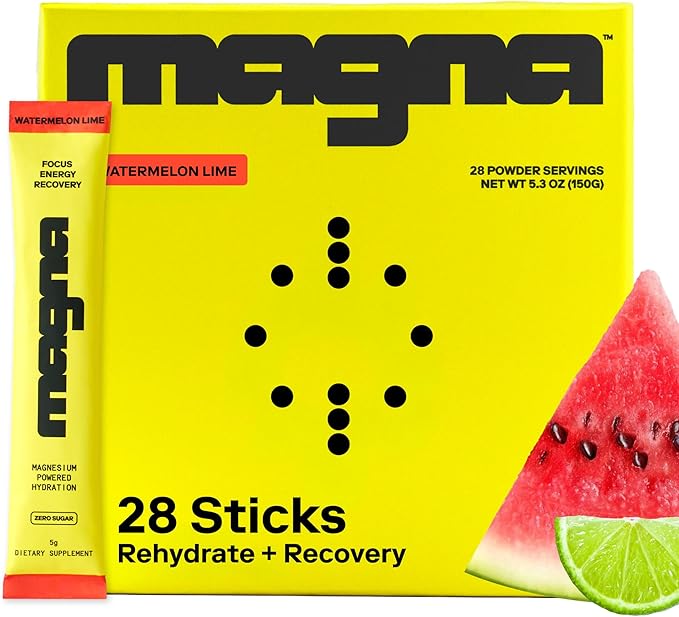 MAGNA Electrolytes Powder Drink Mix Bundle – Tea Lemonade & Watermelon Lime Flavors, 56 Servings | Hydration, Energy & Focus Support with Magnesium L-Threonate, Sodium, Potassium, Vitamin D, B6 & B12