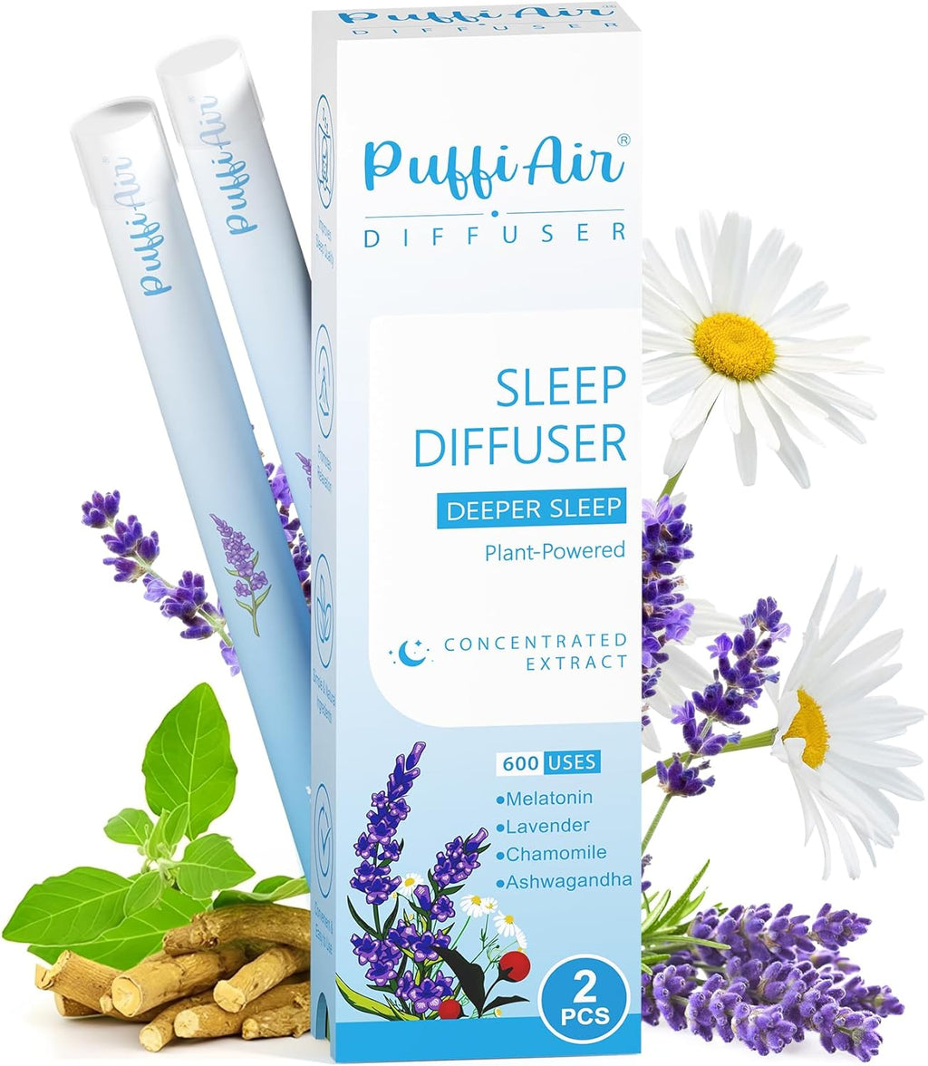 Herbal Anxiety Pen - Melatonin Diffuser with Lavender, Chamomile & Ashwagandha for Sleep Support & Stress Relief - 600 Uses