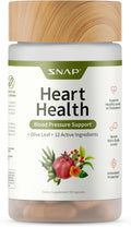 Snap Supplements Heart Health Support Supplement with Coq10, Organic Beet Root Powder, Hawthorn Berry, Turmeric and Odorless Garlic, Supports Nitric Oxide Level, Circulation and Flow, 90 Capsules