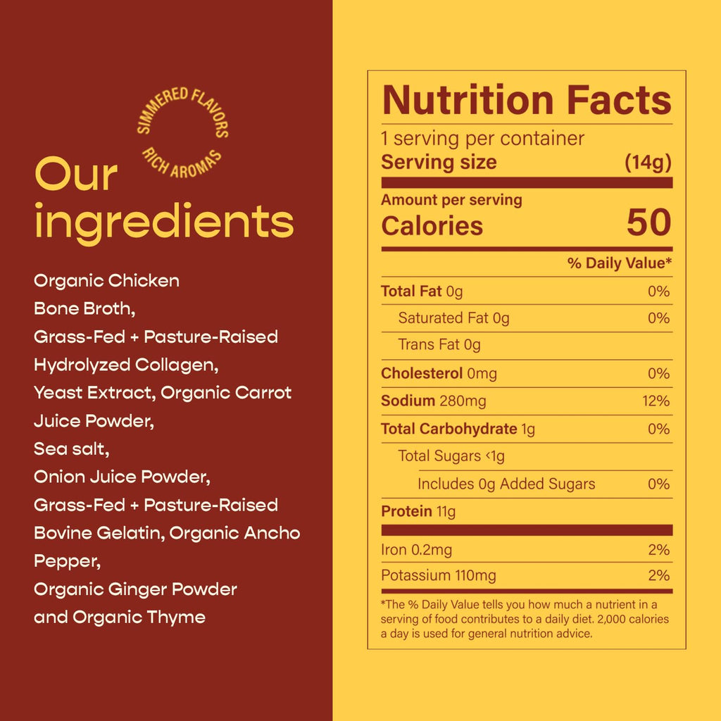 Pikora Chicken Bone Broth Instant Powdered Mix (3 Pack, 12 Servings) | High-Protein, Gluten-Free, Collagen-Rich, No Sugar, Keto & Paleo Friendly | 11g Protein, 50 Calories per Serving