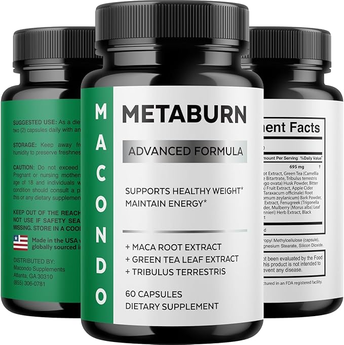 (2 Pack) Metaburn - Official Metaburn Supplement Capsules Advanced Formula Support, Metaburn Daily Health Premium Formula Pills All Natural for Overall Health & Wellness, 120 Capsules for 2 Months