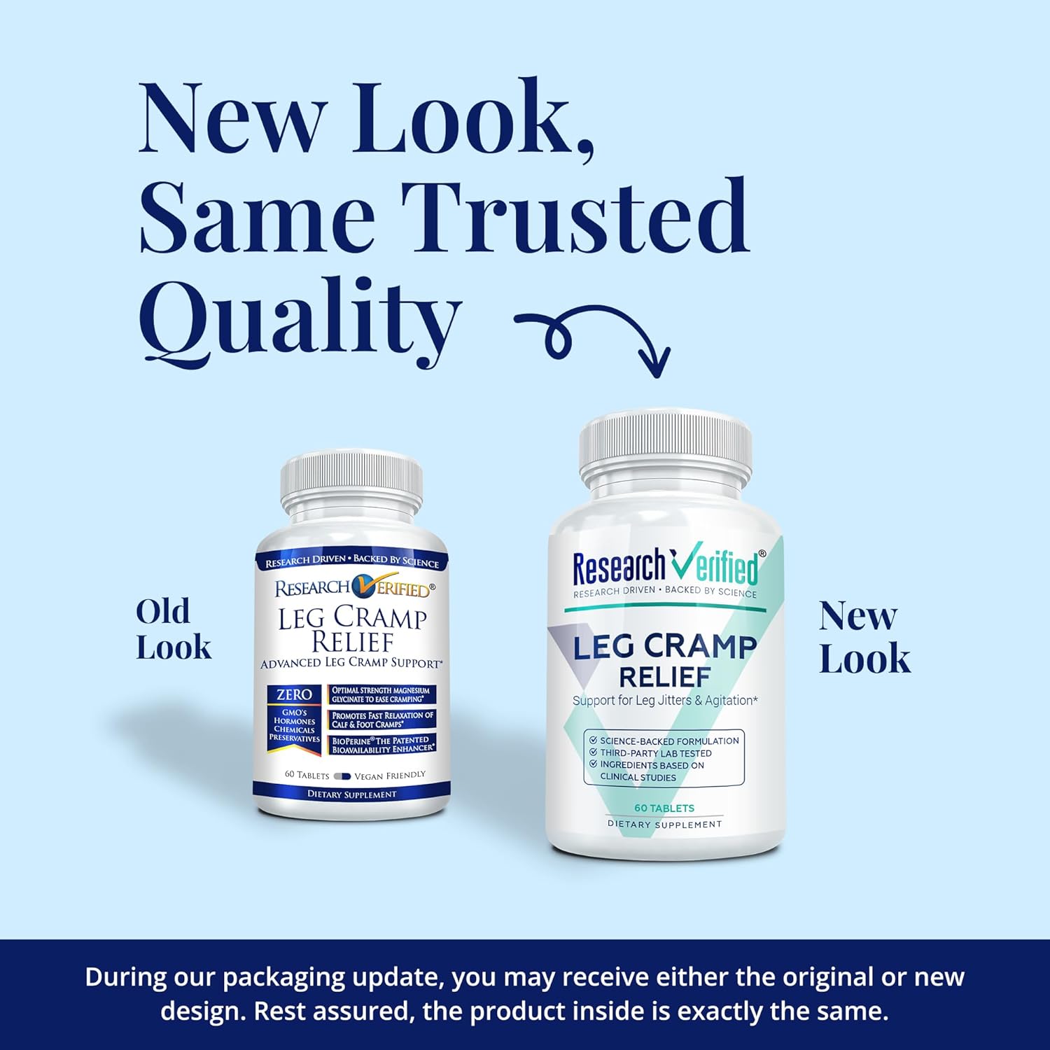Research Verified Leg Cramps - Magnesium, B Vitamins, Ginger, Chamomile, BioPerine - Circulation Support - Vegan - 1 Month Supply