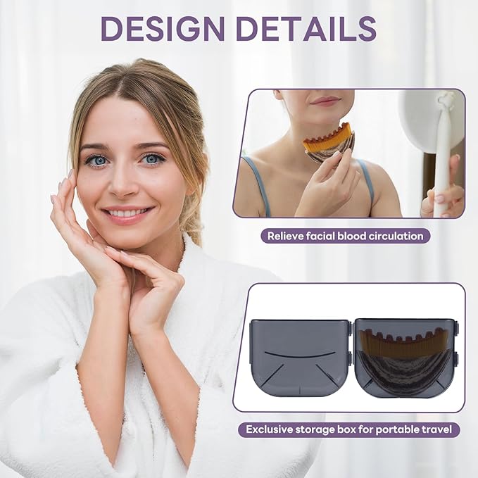2pcs New Lymph Contour Facial Brush, Facial Lymphatic Drainage Massager, for improving Skin Luster, Facial Dryness Brush, can Relieve Fatigue, Enhance Temperament and Shape The face