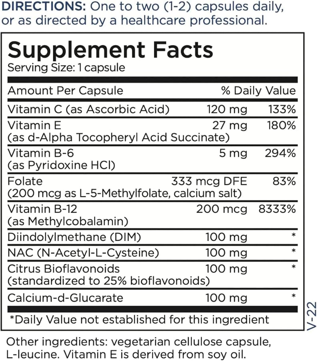 Metabolic Maintenance DIM Complex - 100mg DIM Supplement for Women and Men, Diindolylmethane for Hormone Balance, Estrogen, and Liver Health Support - 60 Vegetarian Capsules (Pack of 1)