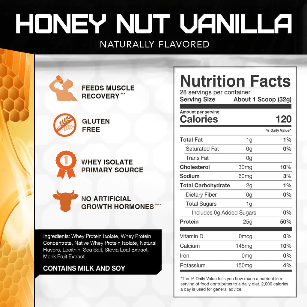 Naturally Flavored Rival Whey - Honey Nut Vanilla 2lb