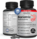 Bariatric Multivitamin with Iron - Easy-to-Swallow Capsule for Post Bariatric Surgery - Post Sleeve and Post Bypass with 42 Fruit & Veggies Blend - 60 Liquid Capsules