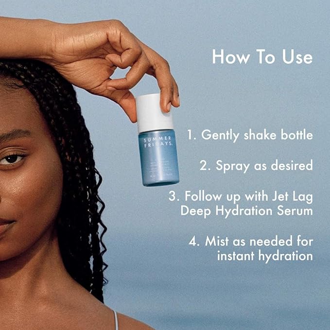 Summer Fridays Jet Lag™ Essentials - Mini Hydrating Skin Care Set With Jet Lag™ Mask, Eye Patches, Deep Hydration Face Serum & Hydration Mist - Travel Size Skincare Kit & Gift Set (4 Count)