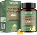 Advanced Cholesterol Supplements | Liquid-Filled Capsules for Better Absorption | Plant Sterols, Policosanol, Bergamot Extract | Triple-Action Formula,90 Capsules