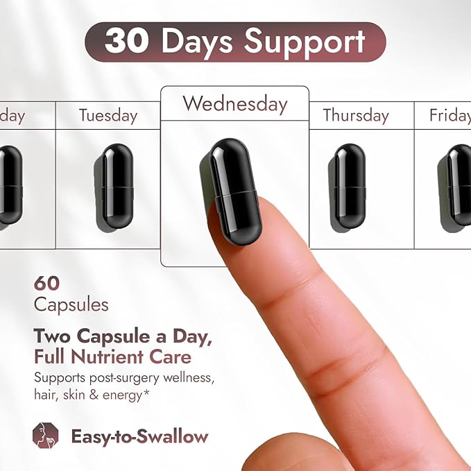 Bariatric Multivitamin with Iron - Easy-to-Swallow Capsule for Post Bariatric Surgery - Post Sleeve and Post Bypass with 42 Fruit & Veggies Blend - 60 Liquid Capsules