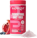 Supergut Foundational Daily Fiber Powder, Sugar Free & Vegan Prebiotic Fiber Blend for Gut Health & Digestive Support, Supplement for Men & Women with Solnul & Sunfiber, Pomegranate Berry, 18 Servings