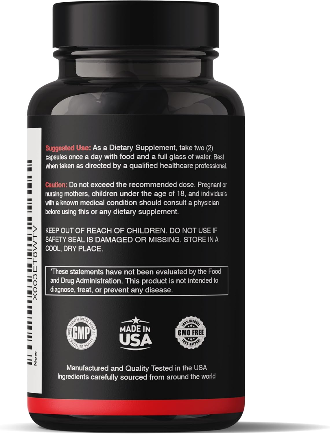 Natgrown Black Maca Root + Panax Ginseng Powder Capsules 1500 mg with Black Peruvian Maca Root & Korean Panax Ginseng Supplement for Men and Women - Vegan Pills (120 Count)