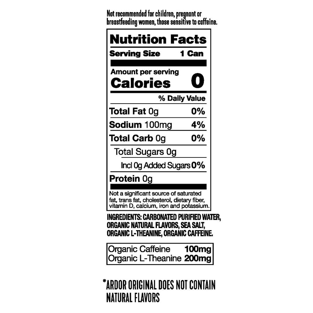 ARDOR ENERGY Sparkling Water with 100mg Natural Caffeine & 200mg L-Theanine from Organic Green Tea for Smooth Energy & Focus | Healthy Energy Drink | No Sugar, Zero Calories, Vegan, Gluten-Free | Blueberry Pom (Pack of 12, 12oz cans)