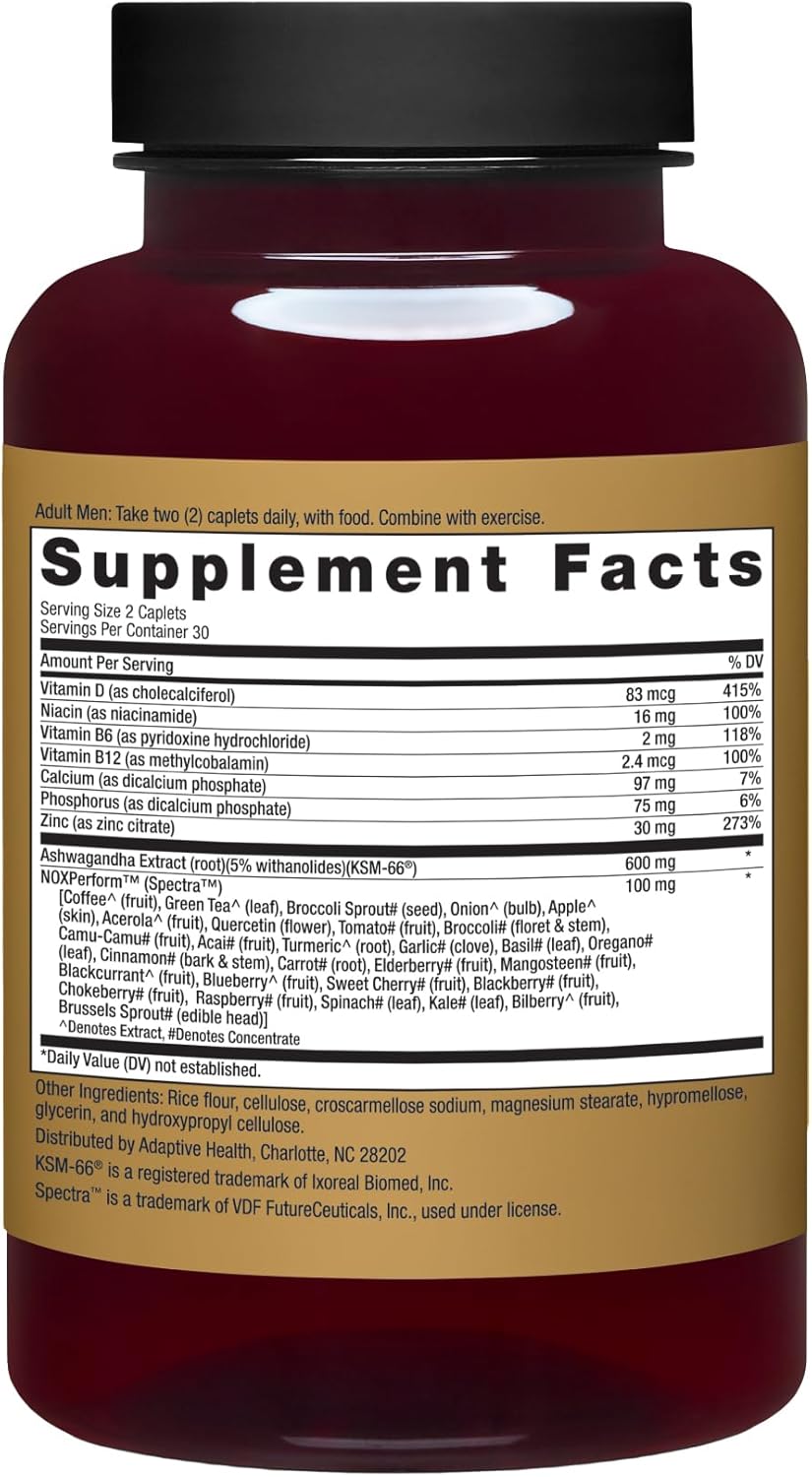 Ageless Male Max Total Testosterone Booster Supplement for Men, 120 Caplets