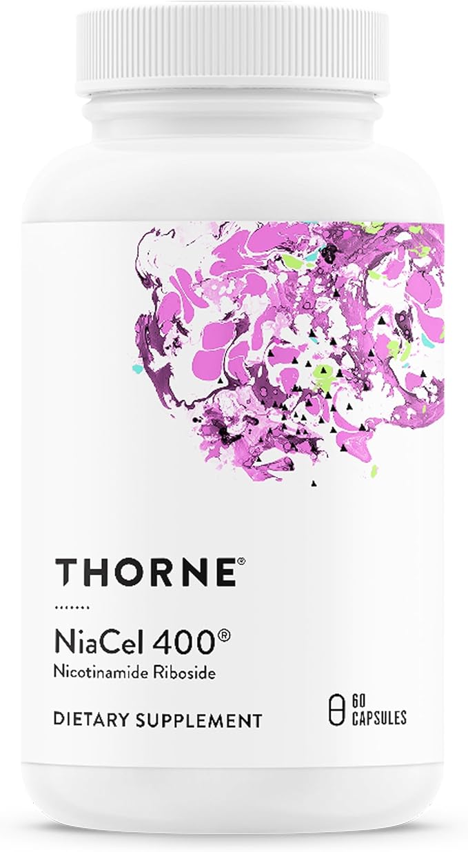 THORNE - NiaCel 400 - NAD Supplement - Nicotinamide Riboside - Support Healthy Aging, Cellular Energy Production & Sleep-Wake Cycle* - NSF Certified for Sport - Gluten Free - 60 Servings