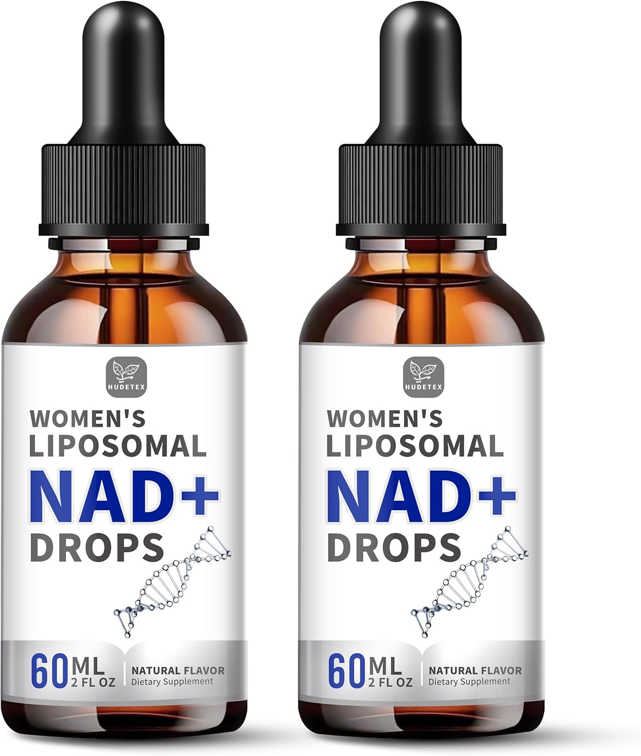Women's NAD Liquid Supplement, Pure 500mg Liposomal NAD - Cell Regeneration，Energy & Metabolism Support, Vegan,Sugar Free，Additives Free，2 Packs