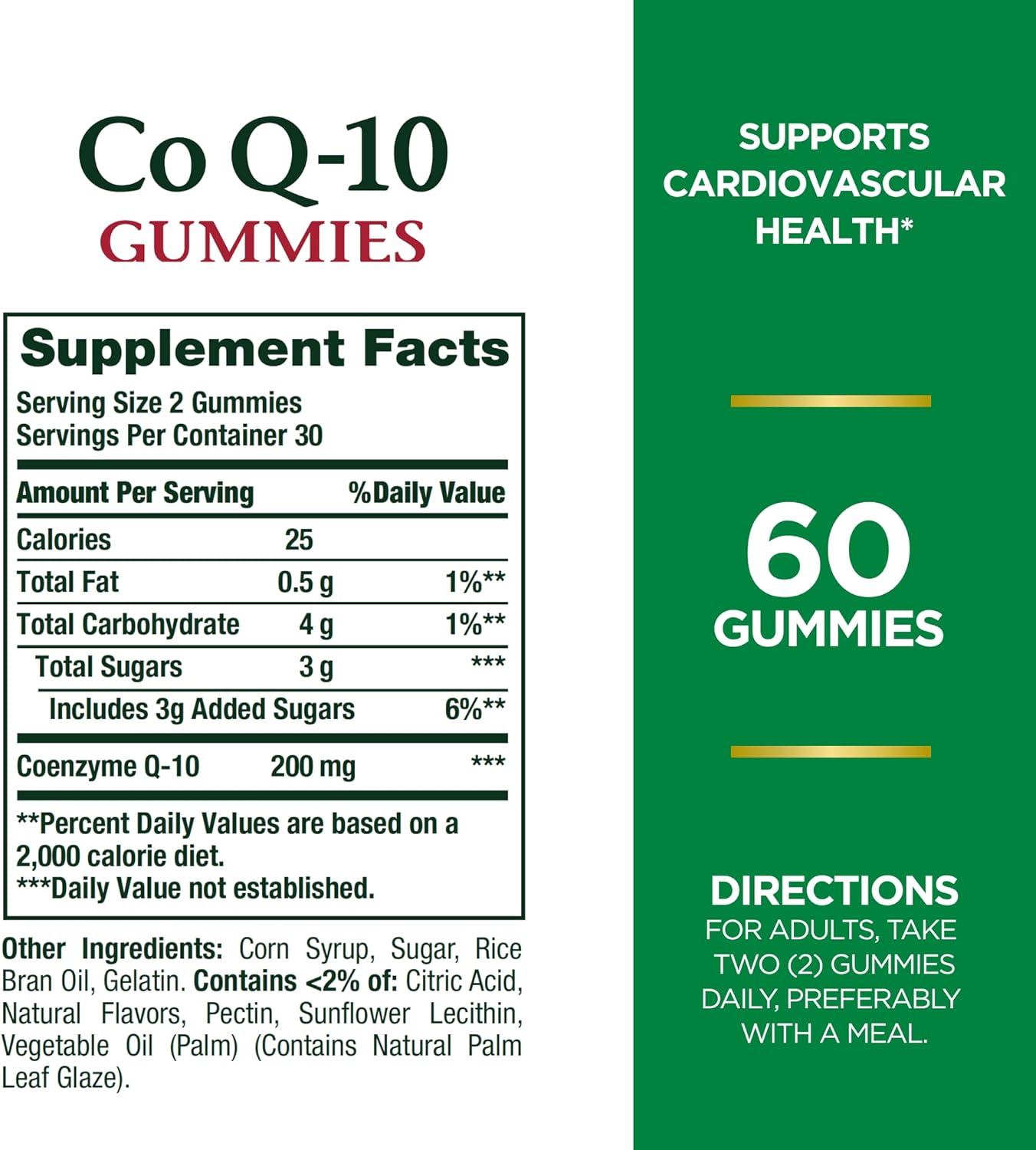 Nature's Bounty CoQ10 Gummies, Supports Heart Health, CoQ10 200mg, Peach Mango Flavor, 60 Count