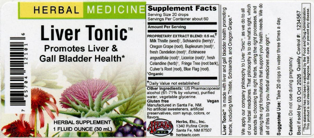 Herbs Etc. Liver Tonic™ 1 oz