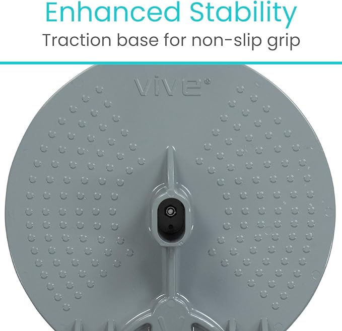 Vive Patient Turner - Turn Transfer Aid for Elderly - Mobility Sit to Stand Device for Transferring from Bed, Seat & Wheelchair - Pivot Disc 360 Degree Rotation w/Handle - Standing Aids & Supports