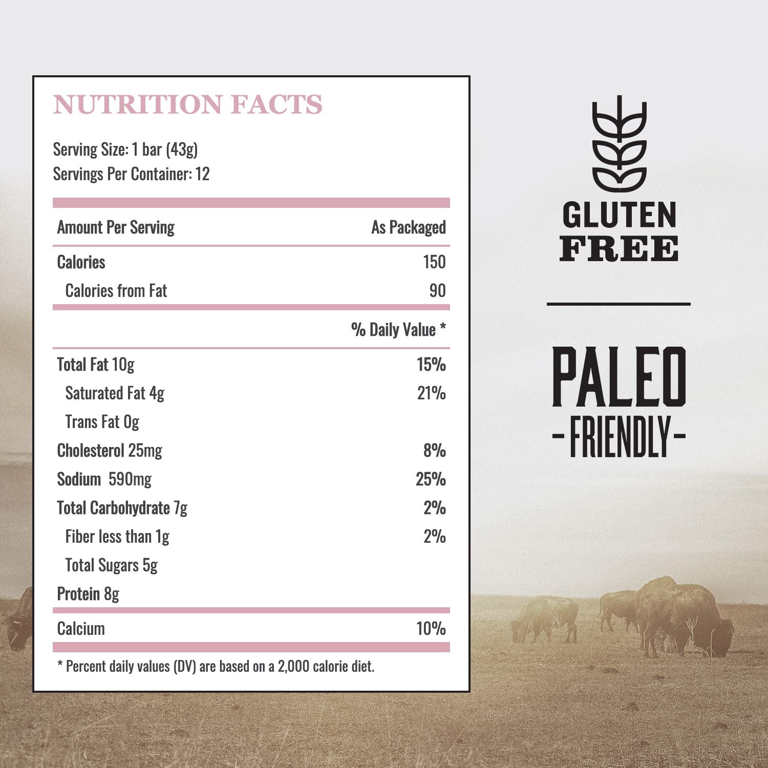 EPIC Uncured Bacon Protein Bars, Paleo Friendly, 12 ct, 1.5 oz Bars