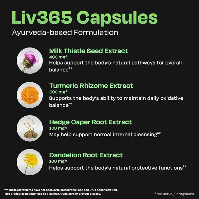 Auric Herbal Liver Support Supplement | Milk Thistle (Silymarin), Turmeric, Garlic, Ginger for Liver Health | Advanced Detox & Cleansing Formula for Active Liver | 60 Capsules