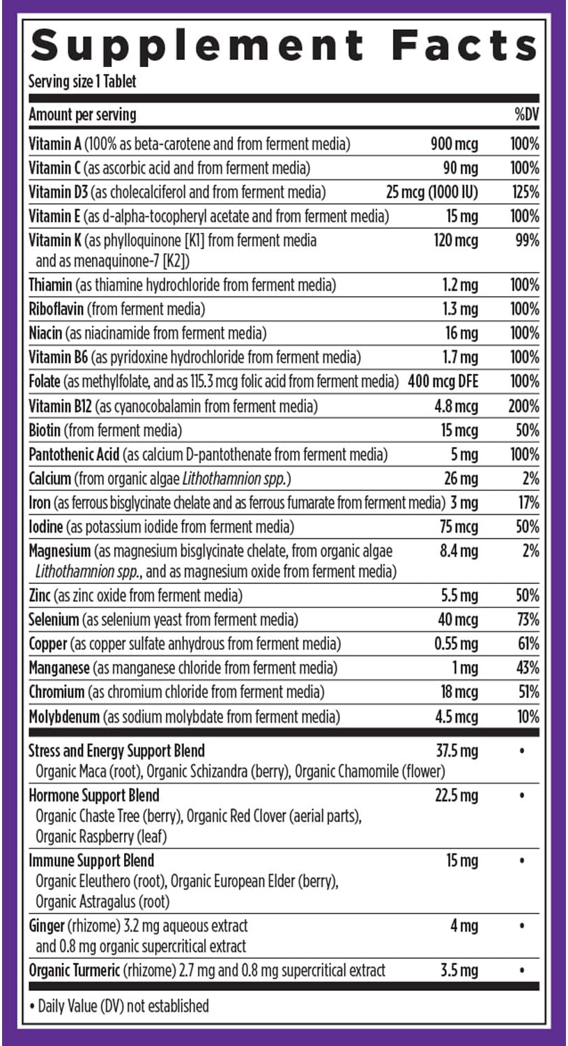 New Chapter Women's Multivitamin for Immune, Beauty + Energy Support with 20+ Nutrients -- Every Woman's One Daily, Gentle on the Stomach, 72 Count