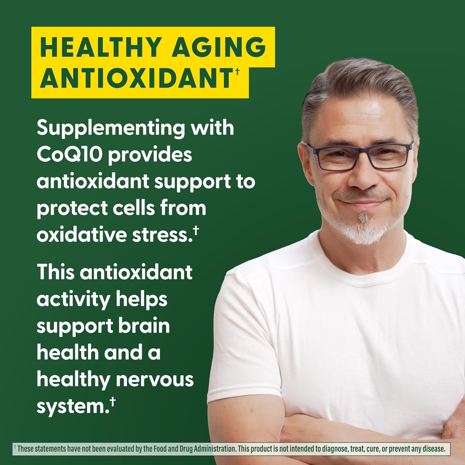 MegaFood High Absorption CoQ10 200mg Per Serving - with BioPerine Black Pepper Extract - Antioxidant Support for Cellular Energy & Healthy Aging - 60 Heart Health Supplements Capsules, 60 Servings