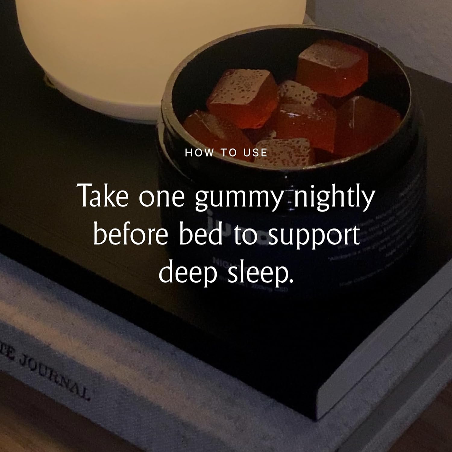 Juna Nightcap Sleep Gummies (2-Pack) – Sugar-Free, All-Natural Sleep Aid with Low-Dose Melatonin, Tart Cherry, GABA, Magnesium, Chamomile &