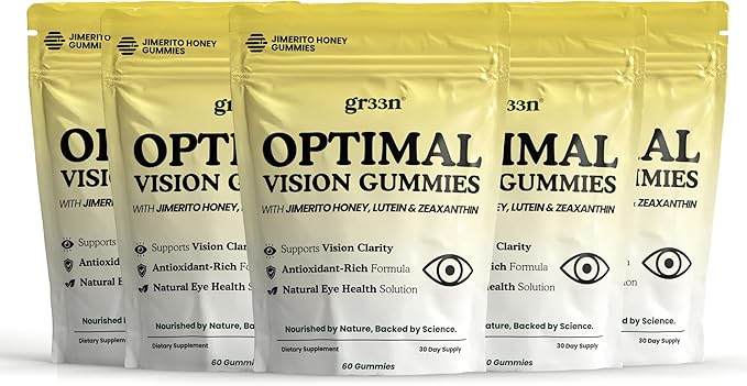 Gr33n Jimerito Honey Gummies | Vision and Eye Health Gummies | Optimal Vision | Lutein Plus Zeaxanthan