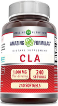Amazing Formulas CLA Amino Acid Supplement | 1000 Mg per Serving | Softgels | Non-GMO | Gluten-Free | Made in USA (1 Pack, 120 Count)