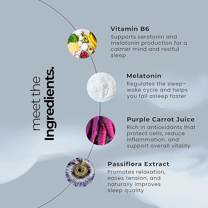 Up&Down Supplements Sleep Well Gummies | Deeper Sleep, Relaxation, Rest & Recovery Support | Melatonin, Vitamin B6 & Passionflower | Made in USA | Vegan, Non-GMO, Gluten Free | 60 Sleep Gummies