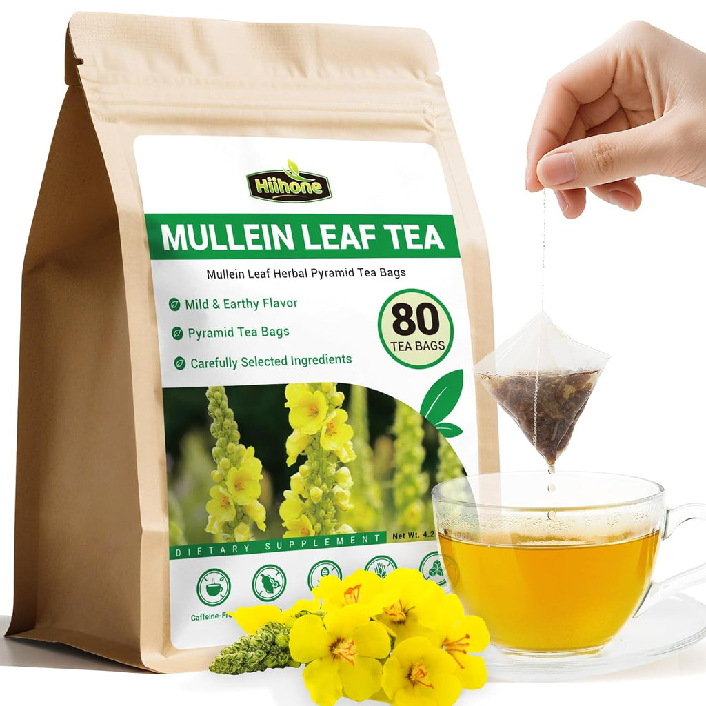 Mullein Leaf Herbal Tea - Caffeine Free, 80 Teabags
