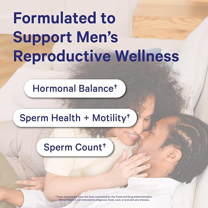 Blue Stork Fertility Supplement Gummies for Men - Male Prenatal Vitamins, Conception Support for Him - Reproductive Health, Hormonal Balance & Motility - 90 Count