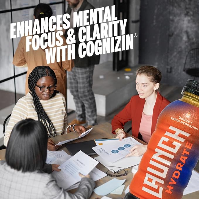 Sports Drink: Orange Flavor - 16.9 Oz (12 Pack), Energy Drink + Hydration, Real Cane Sugar, Electrolytes, Cognizin for Focus, Vitamin B12 Energy Boost, L-Glutamine Hydration Formula, No Artificial Sweeteners, Colors, or High Fructose Corn Syrup – Trust...