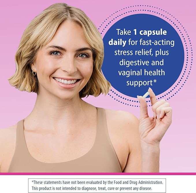 Florastor Probiotics for Women, Digest and De-Stress, Probiotics for Digestive Health, Vaginal Probiotic, and L-Theanine for Mind and Body Wellness, 30 Capsules
