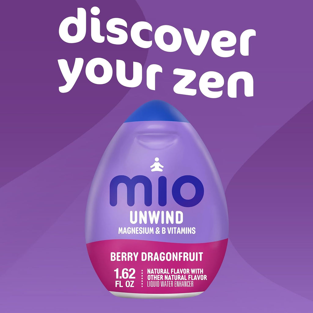 mio Unwind Berry Dragonfruit Liquid Water Enhancer with Magnesium & B Vitamins, 1.62 fl oz Bottle