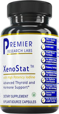 Premier Research Labs XenoStat - Thyroid Function & Hormone Support - with Chlorella, Hyssop Herb, Milk Thistle & Reishi Mushroom - Kosher - Vegan - 90 Plant-Source Capsules