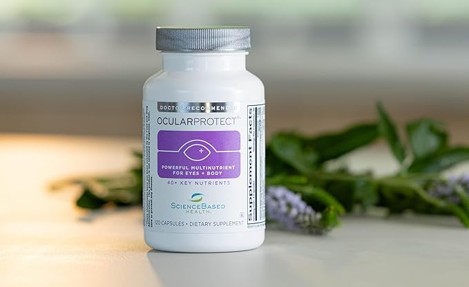 ScienceBased Health OcularProtect – Daily Multivitamin with Advanced Eye Health Support – 40+ Key Nutrients with Lutein, Zeaxanthin, Turmeric & Quercetin – Immune & Antioxidant Support