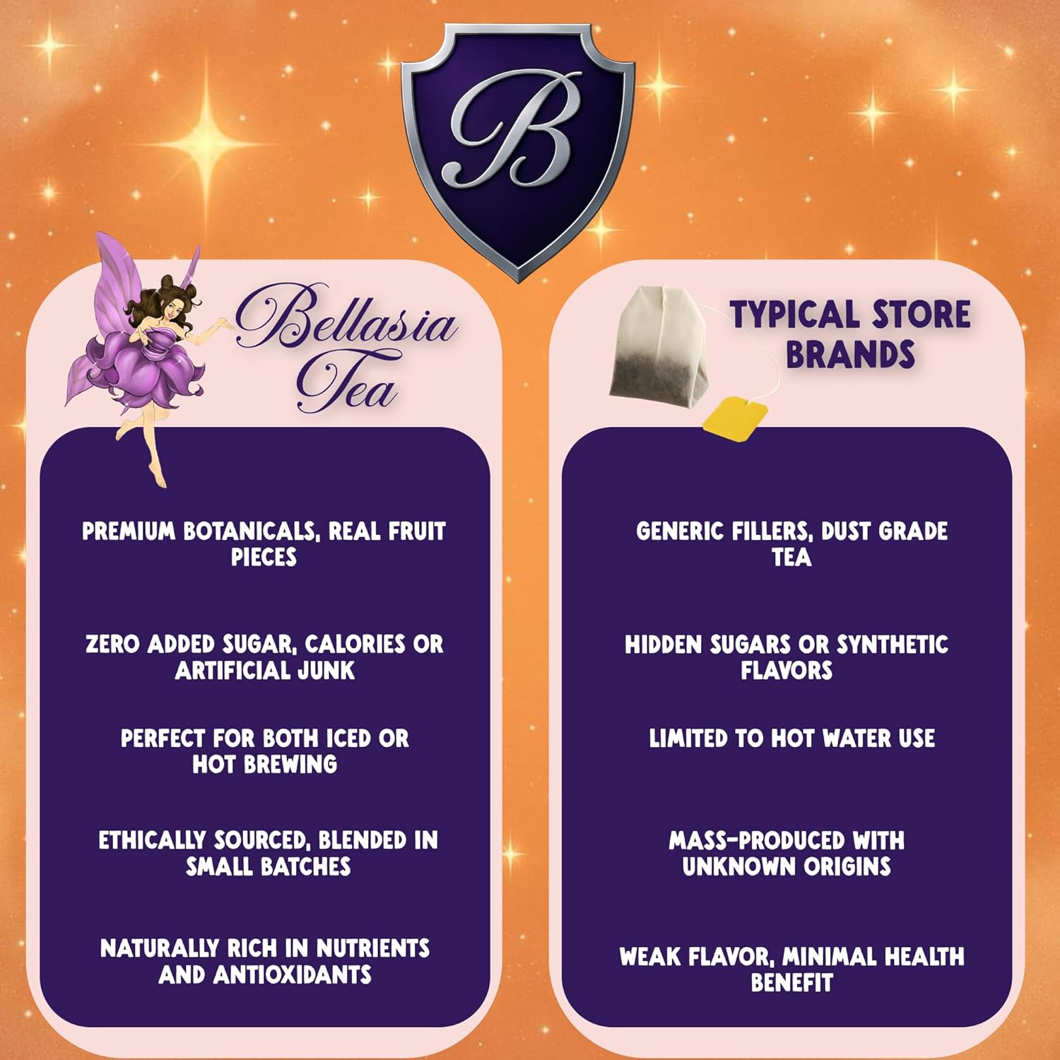 Bellasia Tea Peach Fantasy for Kids Using Real Fruit Pieces - Caffeine Free Herbal Tea Blend with Real Ingredients & Balanced Flavor- Add Loose Leaf Tea to Your Child’s Routine for A Fun & Tasty Drink
