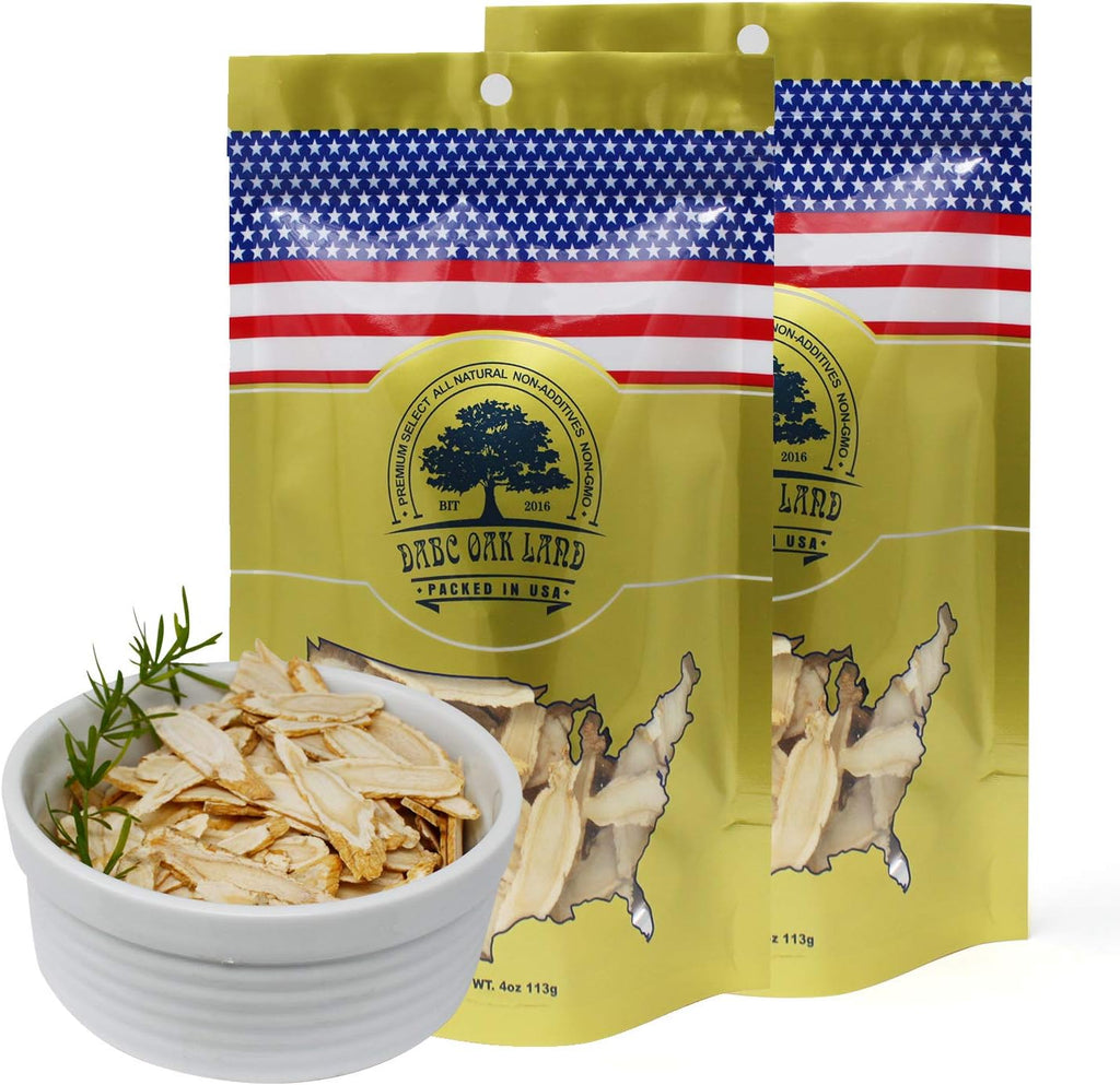 American Ginseng Root from Wisconsin, DOL American Wisconsin Ginseng Slices Root for Tea (8OZ (4OZ 2 Bags) - Ginseng Slices)