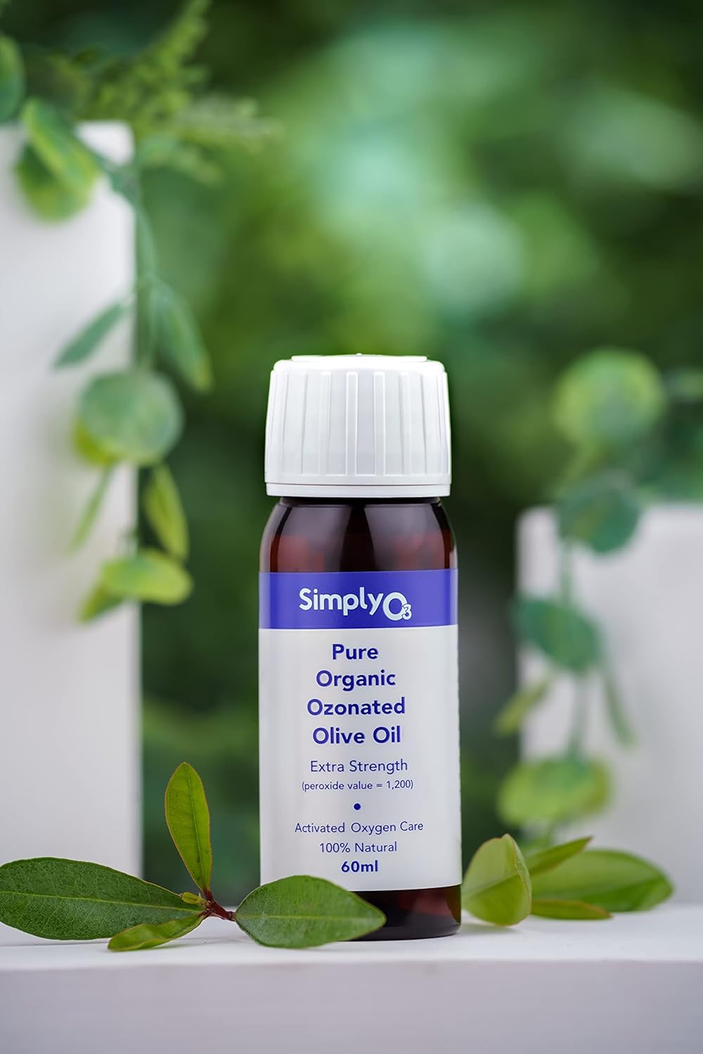Pure Organic Ozonated Olive Oil Extra Strength 1200 Peroxide For Face and Skin Helps In Acne, Anti-Aging, Wrinkles and Rosacea For Sensitive Skin Made in Spain