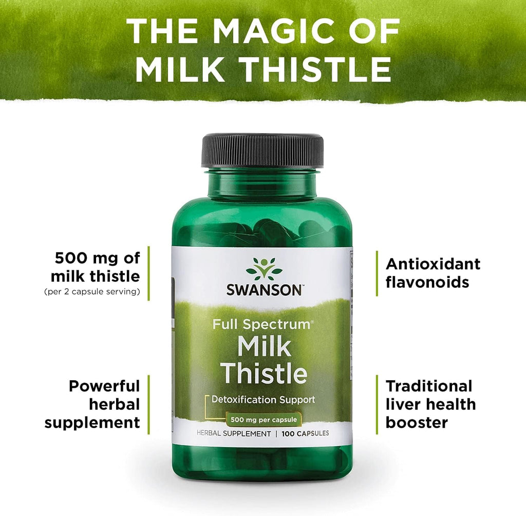 Full Spectrum Milk Thistle 500 mg 100 Caps